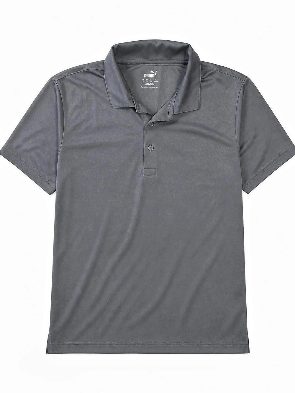 Puma Men's Polo Shirt Polyester Gray XL Like New